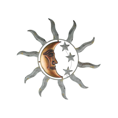 Trinx Celestial Sun Moon and Stars Indoor Outdoor Hanging Wall DÃ©cor